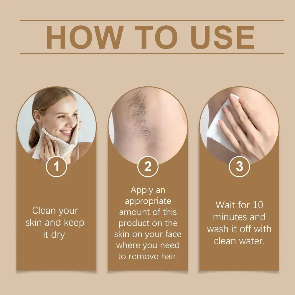 كريم إزالة شعر الوجه اللطيف من جوز الهند كريم لطيف غير مزعج يرطب يغذي كريم إزالة سريع المفعول #6