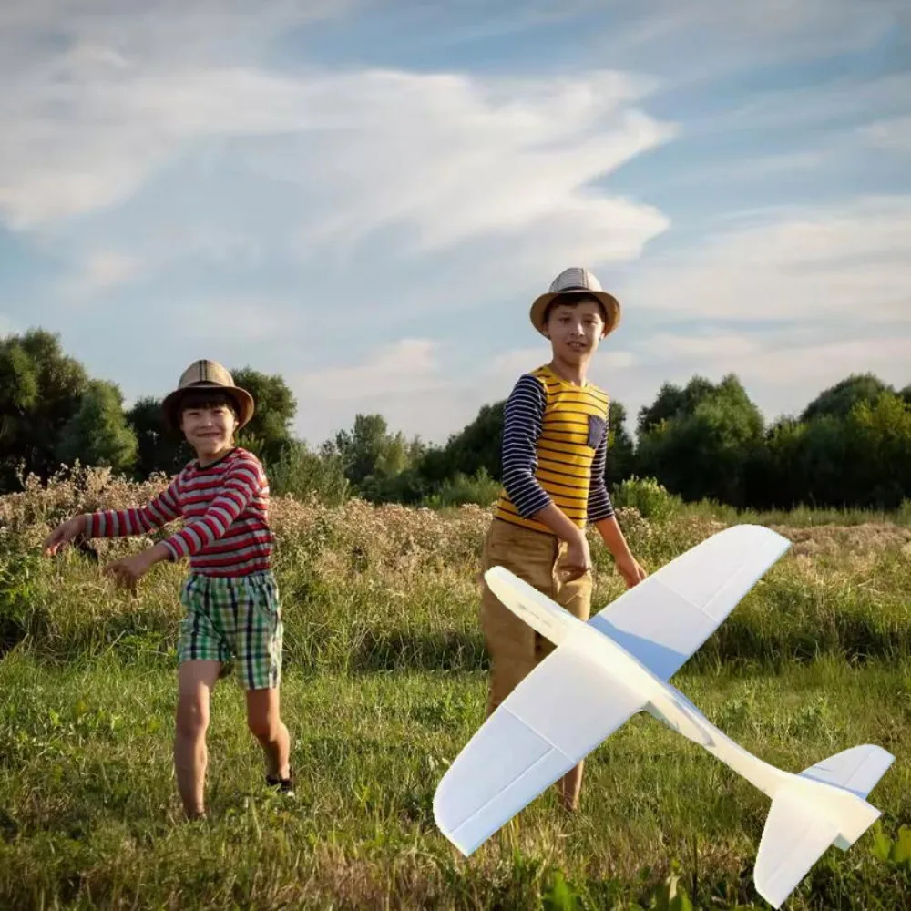 New Lightweight Airplane Glider Model White Blank Foam Board DIY Toys Outdoor Flying Throwing Plane Plastic Unfinished Biplane