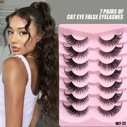 Fox Eye Eyelashes Cat Eye Lashes Winged End Eye Elongated Eyelashes Fluffy Soft Natural Long Faux Mink Fake Lashes Faux Cils