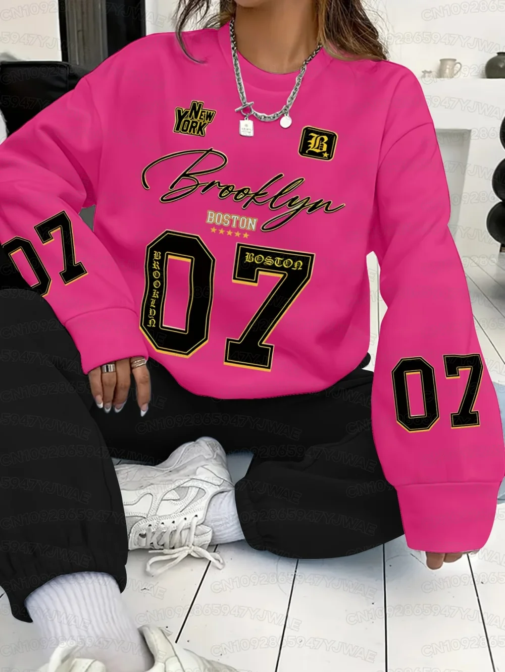 Women's Sweatshirt New York Brooklyn Graphic Men's Unisex Pullovers Hip Hop Men Hoodie Tops Long Sleeve Pullovers