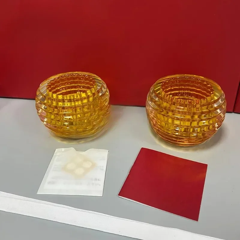 Modern design desktop candle holder, beautifully decorated gift box, crystal style crystal candle holder