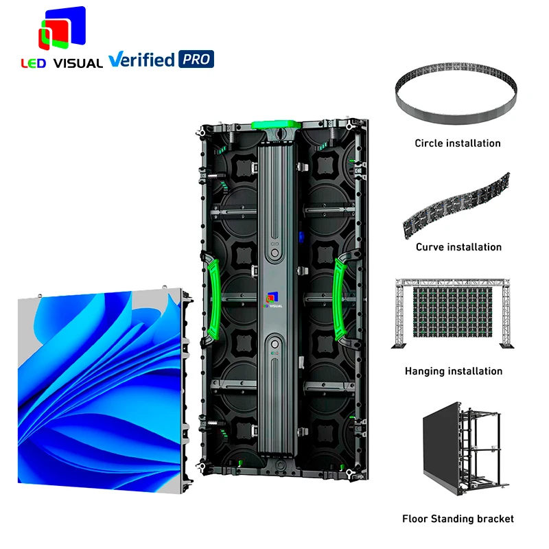 Full Color 3840HZ Rental Led Display High Performance Indoor Outdoor 500x1000mm Die Cast Aluminum Led Video Wall Display Screen