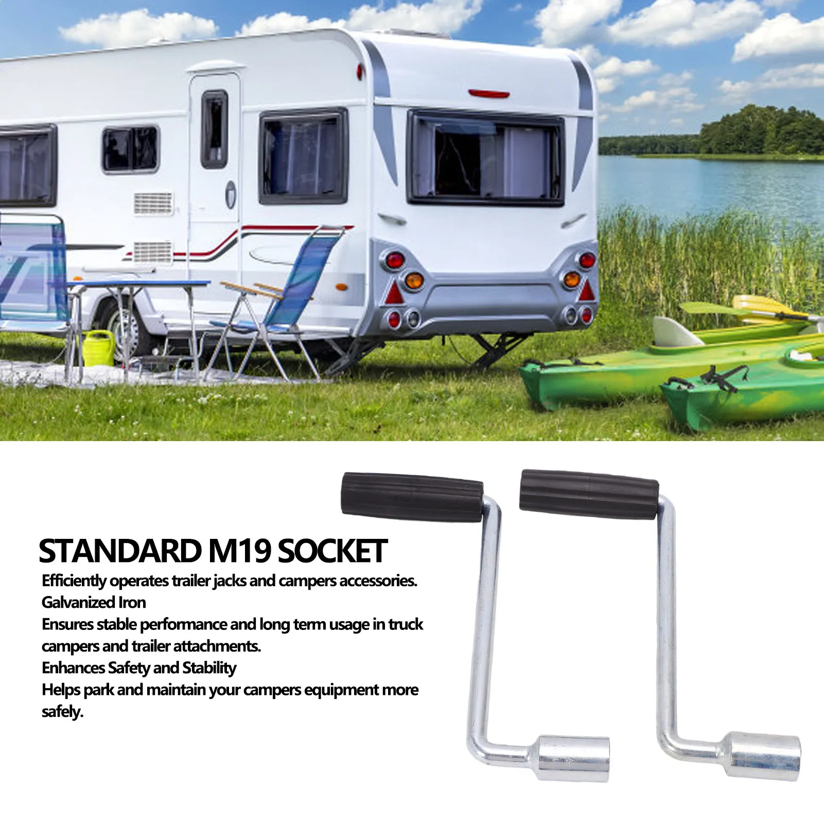 Trailer Jack Crank Handle Trailer Crank Handle High Efficiency Galvanized Iron Stable Campers Jack Crank Handle for Truck