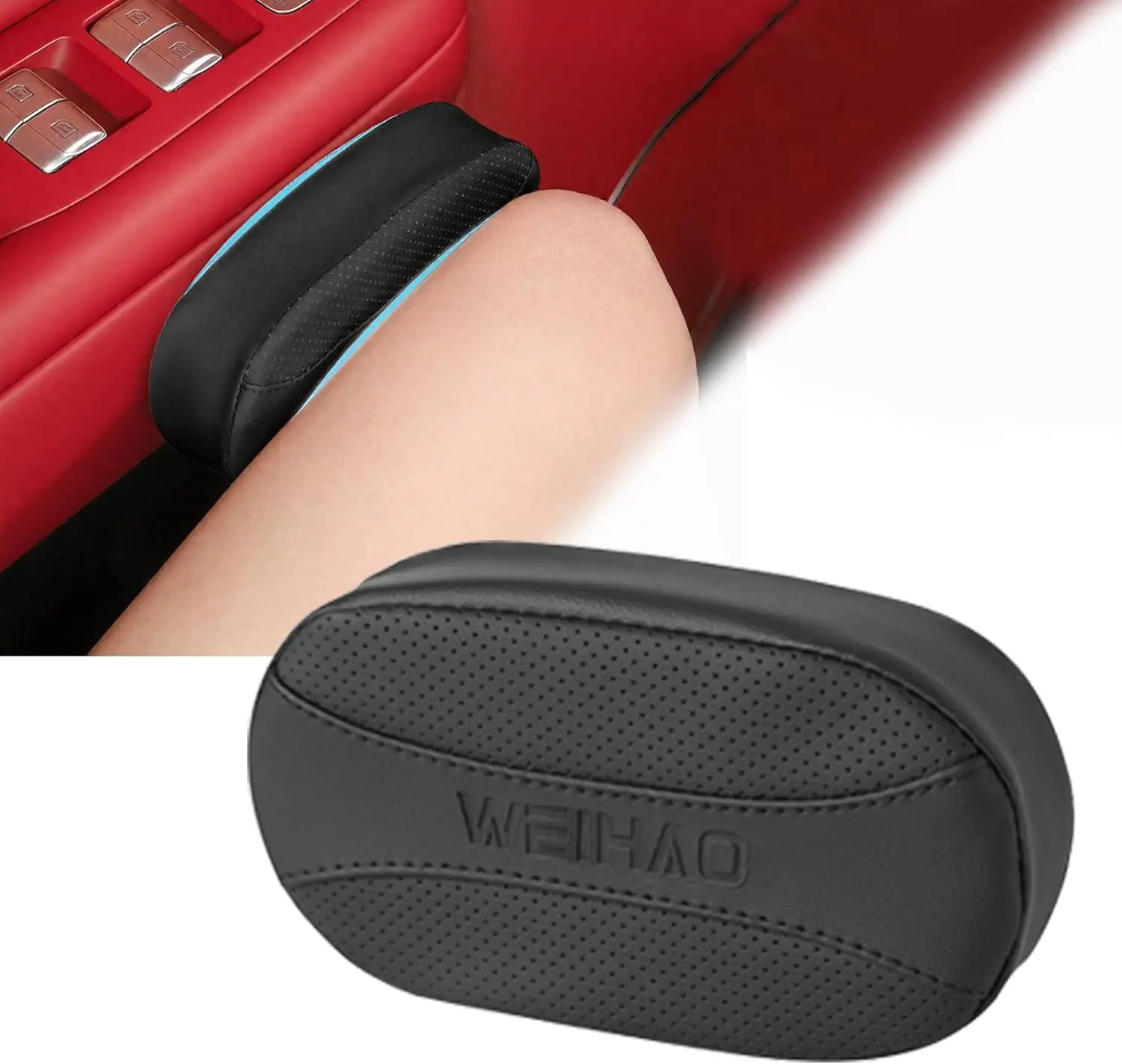 

Car Knee Cushion Pad, Car Door Knee Pad Rest Cushion, Center Console Car Knee Pad Protector, Compact Knee Support Nappa Leather