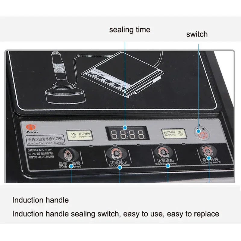GLF-500-F Electromagnetic Induction Sealing Machine Food Sealer Plastic Bottle Cap Indution Sealer Machine 20-100mm