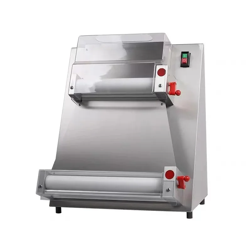 Stainless steel 15-inch pizza noodle press semi-automatic cake press commercial pizza molding machine Pizz automatic rolling