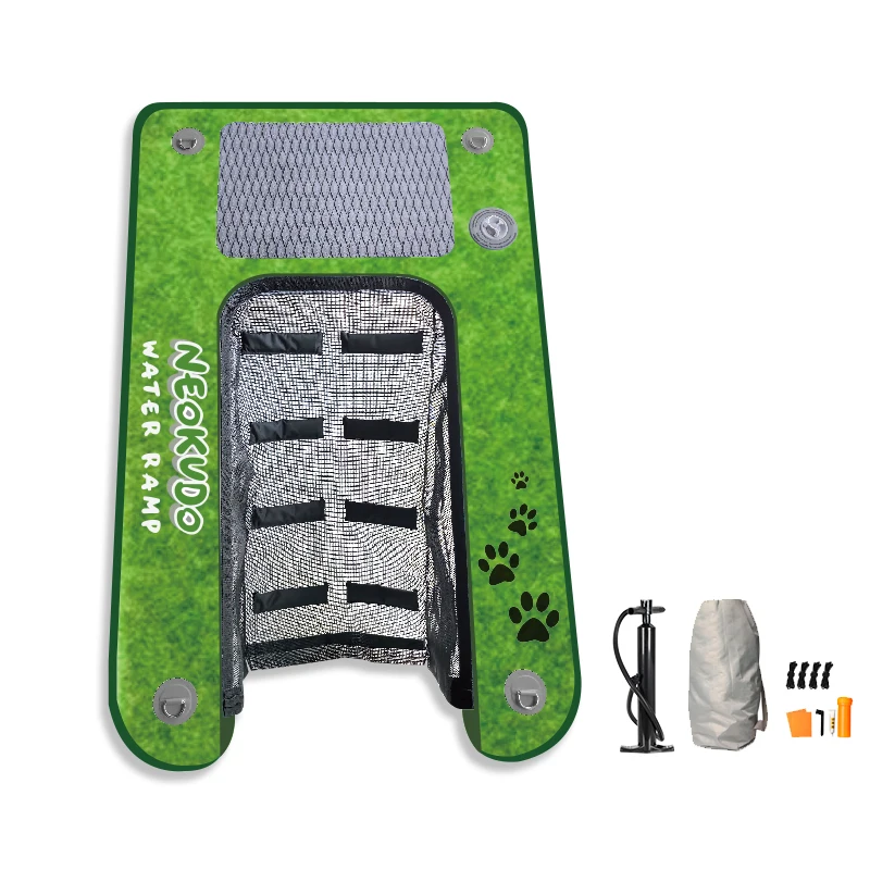 Infla   Dog Ramp, Anti-Slip Floating Platform EVA, Infla   Dog Ramp for Pool and Boat