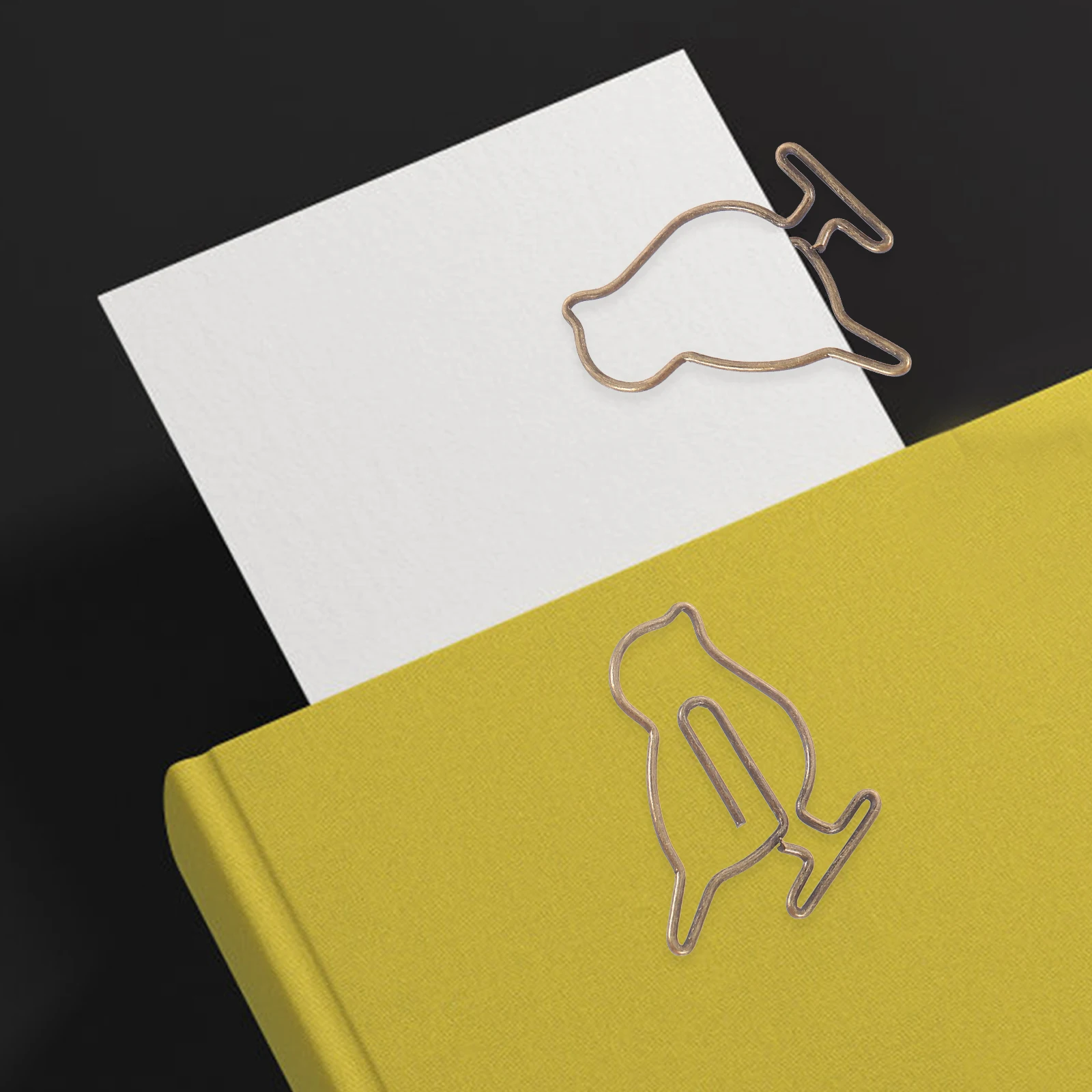 20pcs Paper Clips Cute Mini Office Supplies Bookmarks Document File Clips Metal Creative Pins For Notes Photos