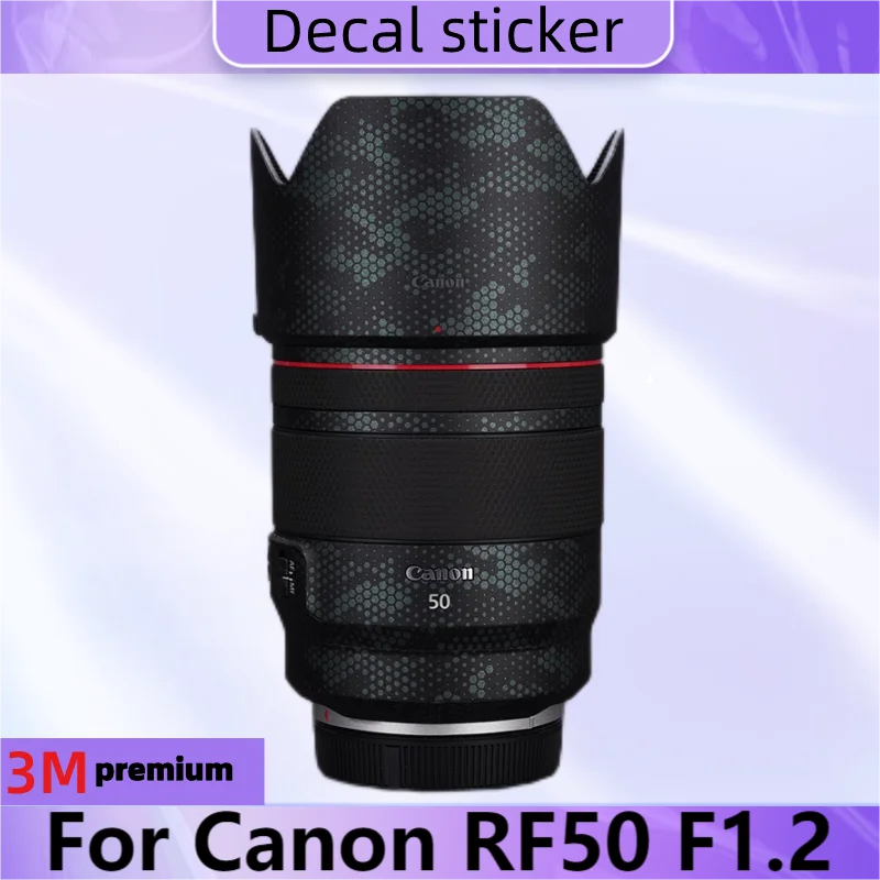 For Canon RF50 F1.2 Lens Body Sticker Protective Skin Decal Vinyl Wrap Film Anti-Scratch Protector Coat