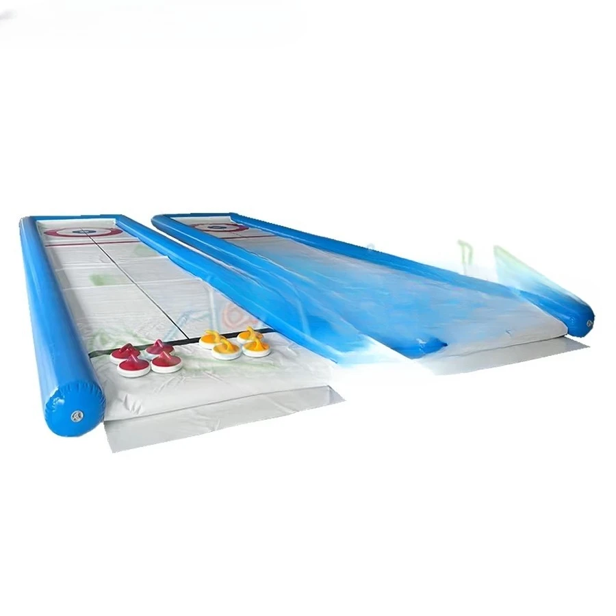 Picture 6: Indoor Sports Facilities, Easy to Build and Store, Inflatable Curling Mat with Curling Stone, PVC Inflatable Curling Mat