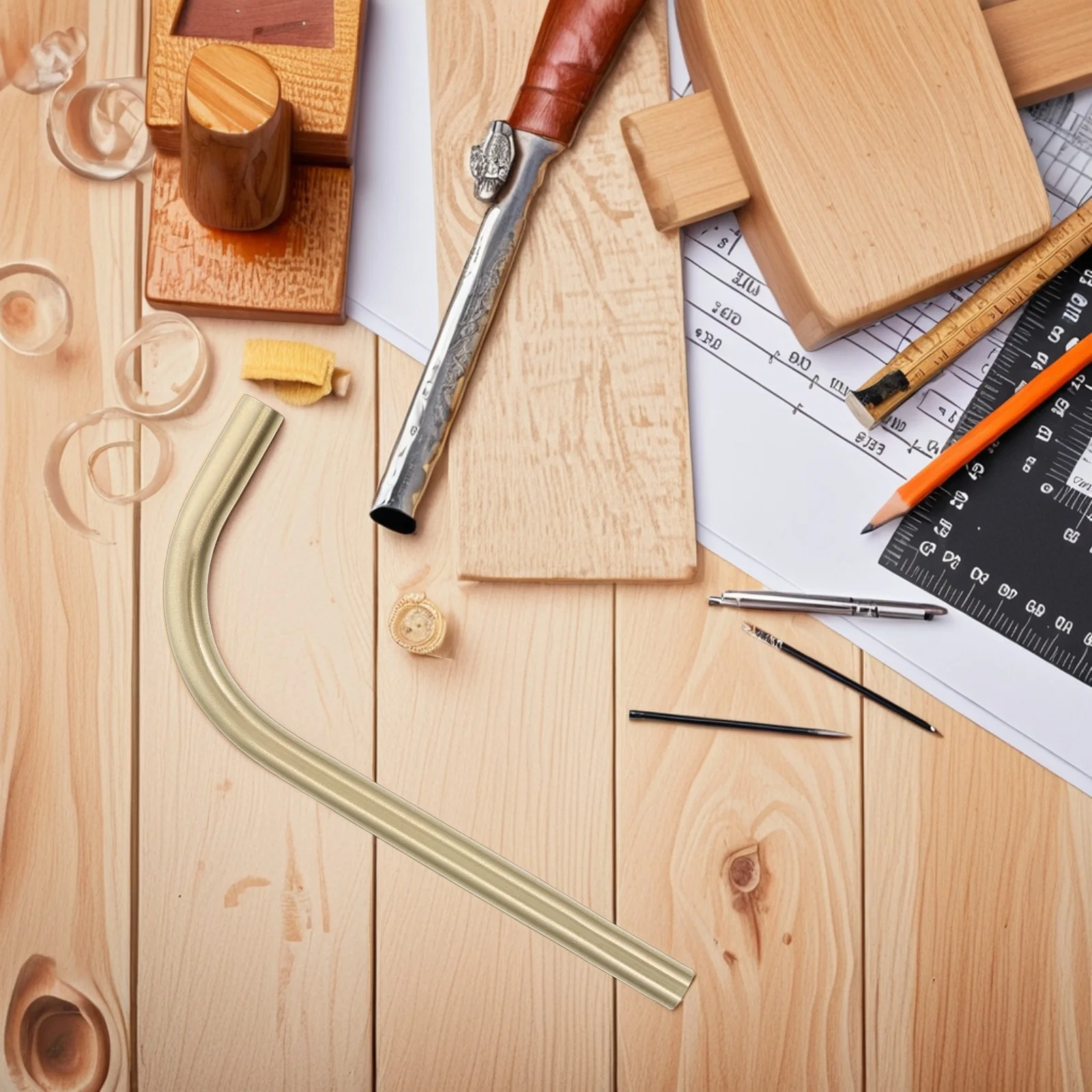 

Curved Copper Lamp Stem For Table Wall Desk Light Repair Replacement Metal Lighting Fixture Accessory Bent Tube Decor Part