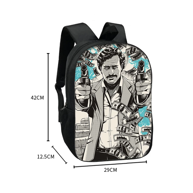 Pablo Escobar Print Backpack for Teenager Boys Girls Children School Bags Hip Hop Rucksack Women Daypack Laptop Backpack bookbag