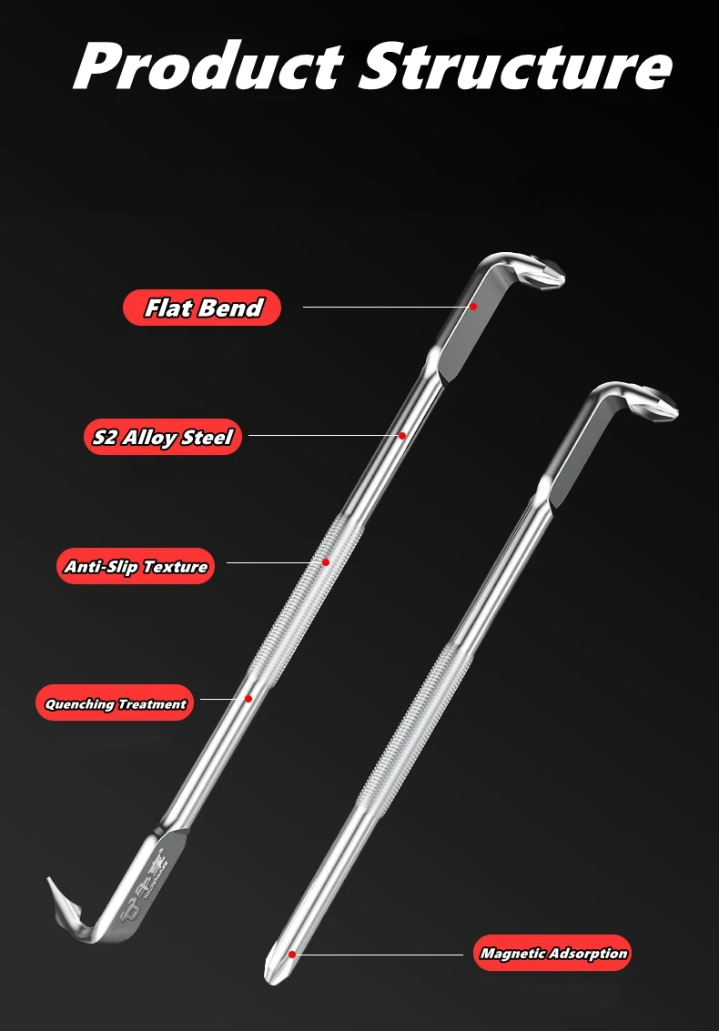 L-Shaped Double Head Screwdriver High Torque Mini Right-Angle Elbow Bend Phillips/Slotted With Magnetic Short Screwdriver