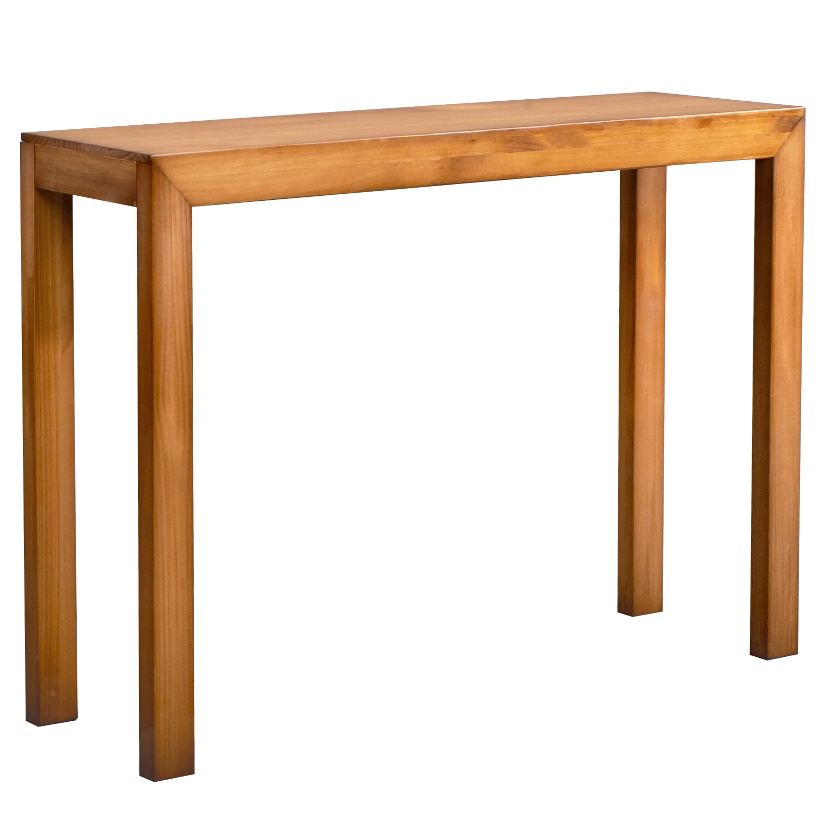 

46 Inch Pinewood Console Table, Narrow Sofa Table for Living Room Entryway Hallway, Light Brown