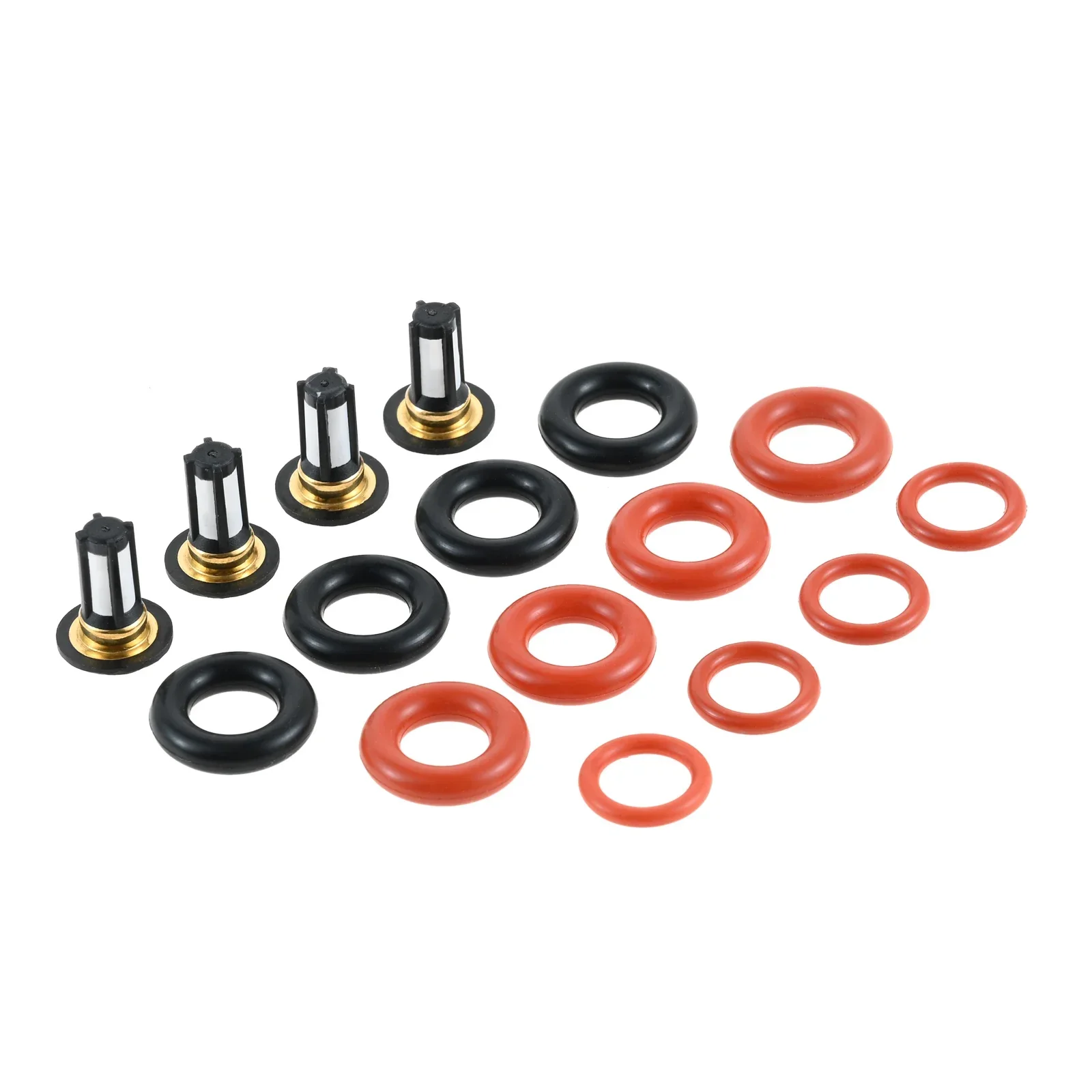 4 Sets Fuel Injector Filters O-ring Repair Rebuild Kit FJ484 for Acura RSX 05-06 Honda Accord 03-07 CR-V 05-09 Element 2003-2011