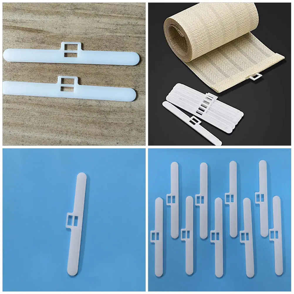 15Pcs Vertical Blind Dual Hole Hangers Plastic Slats Top Holders Replacement Accessories for Window Curtains Repair Parts