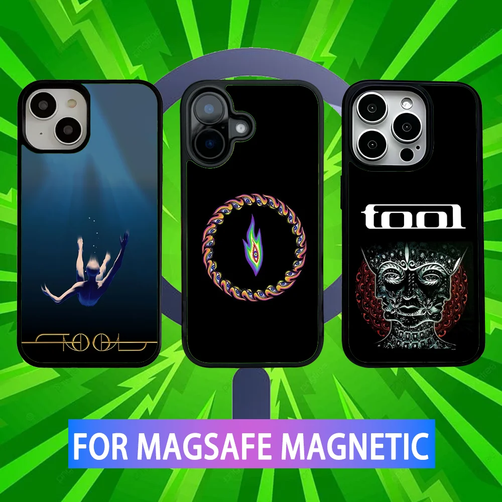 

Rock Band T-Tool Music Phone Case For iPhone 16,15,14,13,12,11,Pro,Max,Plus,Mini,SE New Magsafe Magnetic Wireless Charging