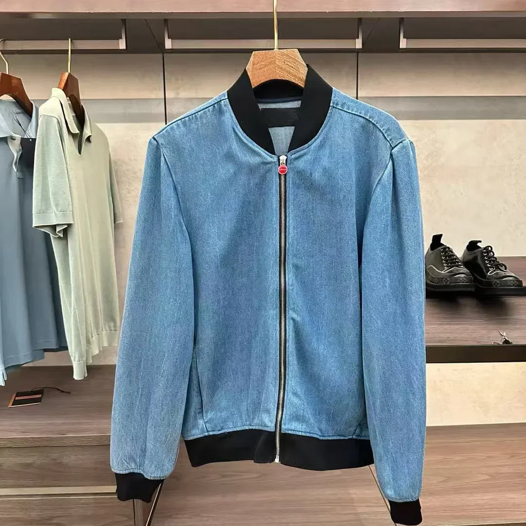 

KITON Italian casual denim jacket simple baseball jersey