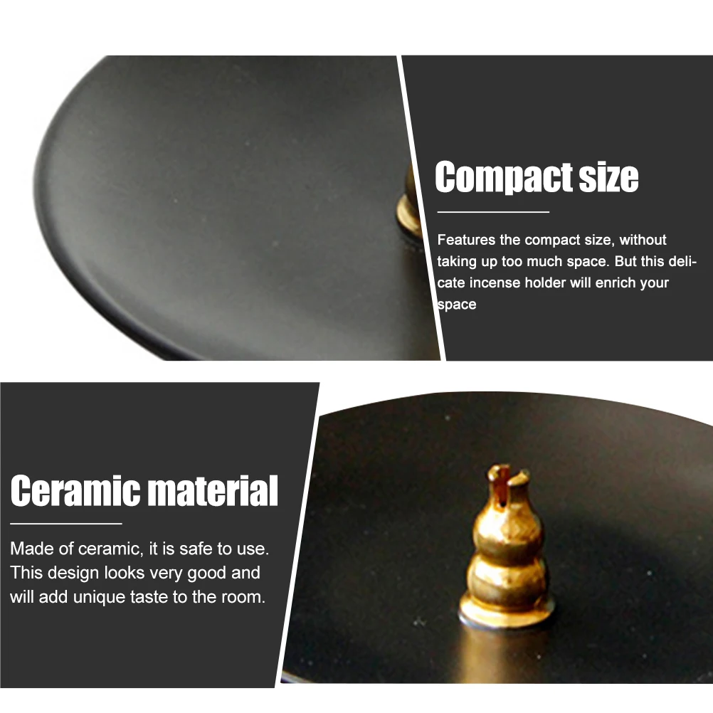 

Ceramic Incense Holder Round Disc Aroma Therapy Relaxing Home Decor Compact Size Exquisite Design Suitable for Various Scenes