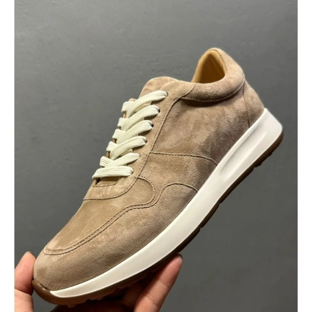 White Thick Sole Retro Casual Trainers, Soft Lightweight Footwear for Daily Walking Travel