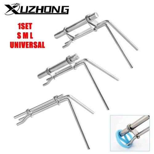 Herramienta de instalación de copa en U de sello de varilla de pistón de cilindro hidráulico Universal S/M/L herramienta de reparación de controlador de refuerzo de acero inoxidable 3 uds SML