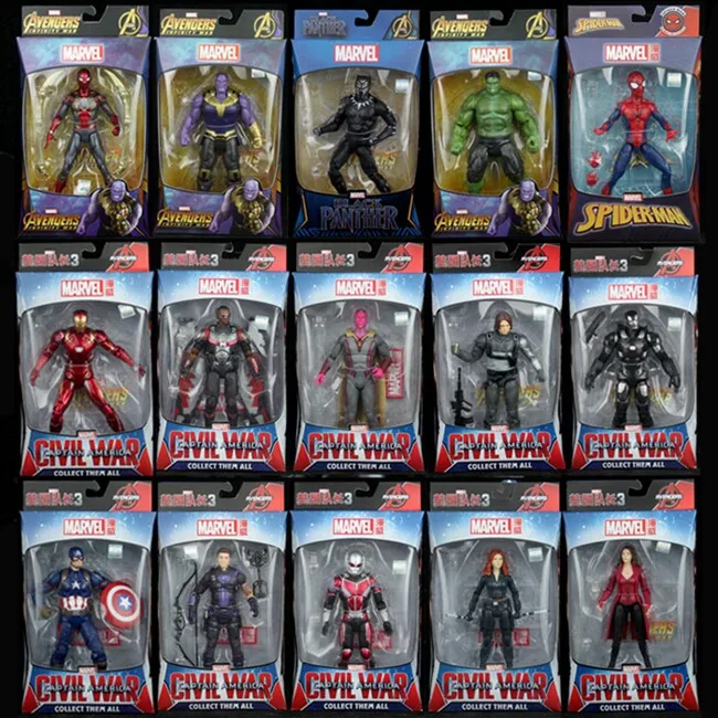 

Оригинальные фигурки из серии «Мстители» от Zhongdong, 18 см, подвижные куклы-фигурки, модные игрушки, коллекционные модели, подарки, сувениры для праздников.