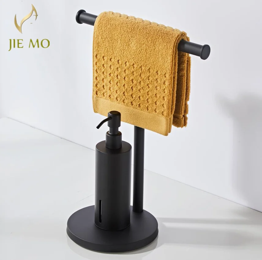 Standing towel rack with soap dispenser Household hand sanitizer box Hotel Engineering 400ML soap dispenser