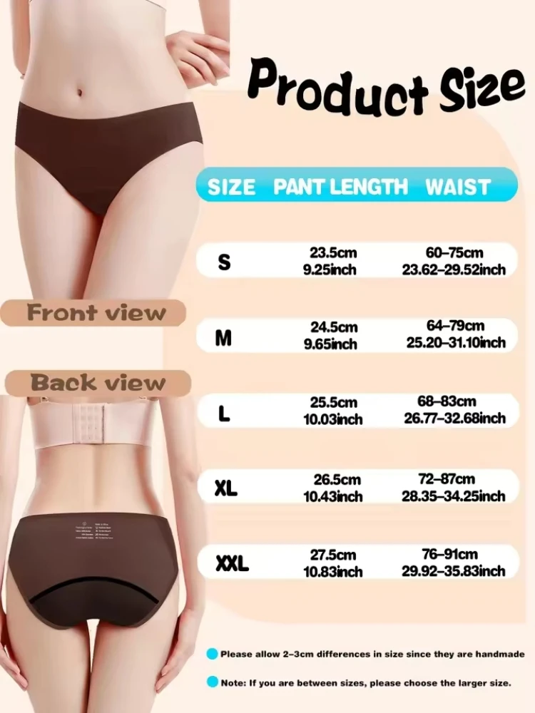 Dámské menstruační kalhotky, pratelné bavlněné, ekologické, bezešvé, nepromokavé - náhled 3