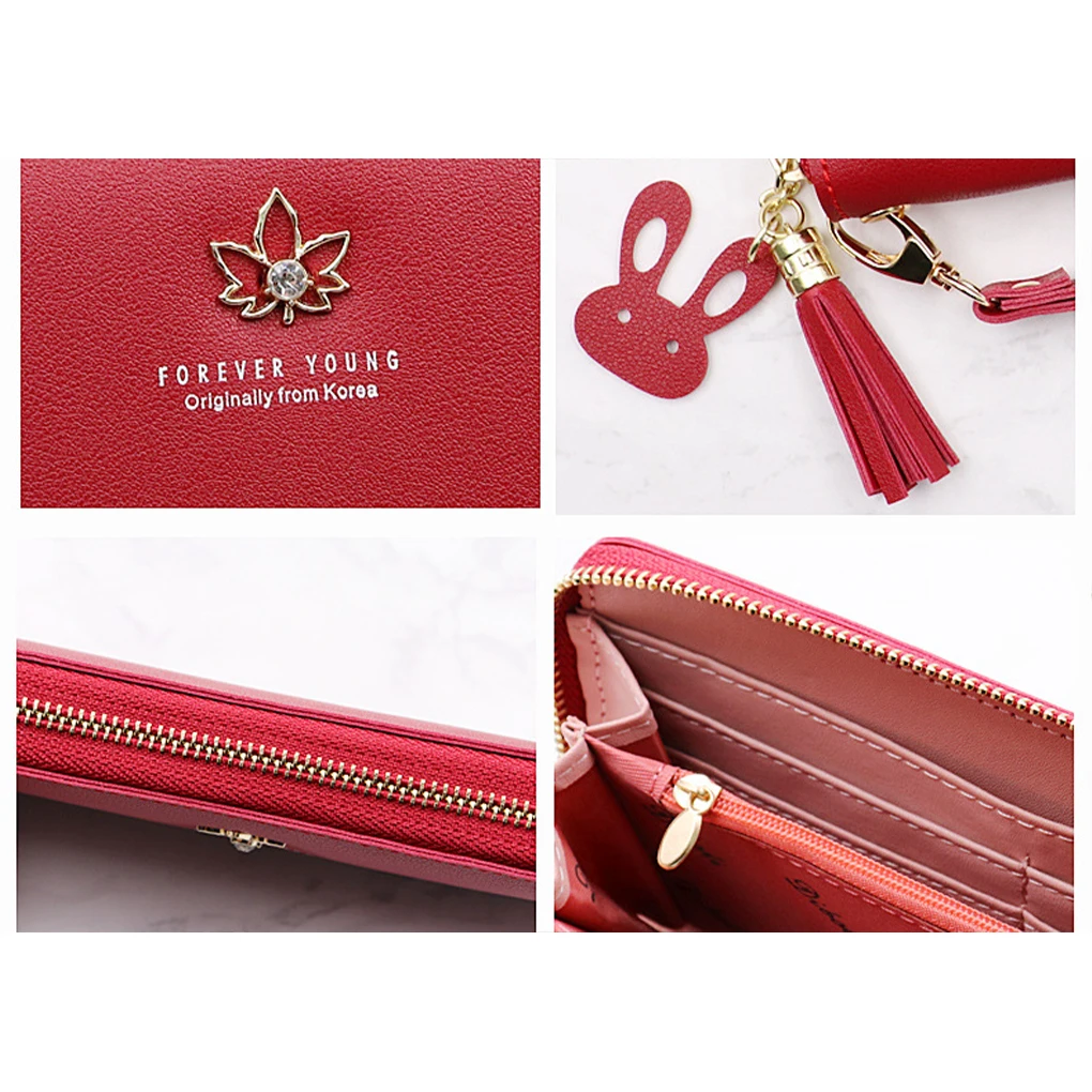 محفظة PU أنيقة وعصرية للنساء يجب اقتناؤها إلى أي ملابس ومقصورات متعددة