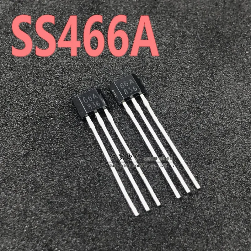 10Pcs/SS466A Screen Printing 66A TO-92S In-line, Bipolar Latch Hall Switching Element, Hall Sensor