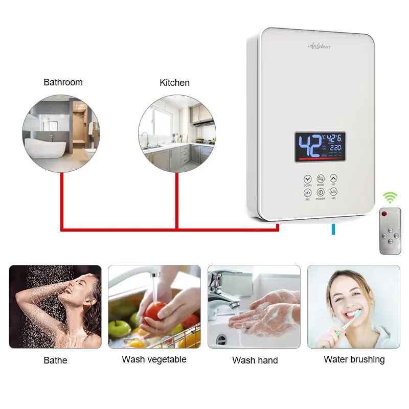 kitchen use boiler water geyser indicator light multiple function water heater