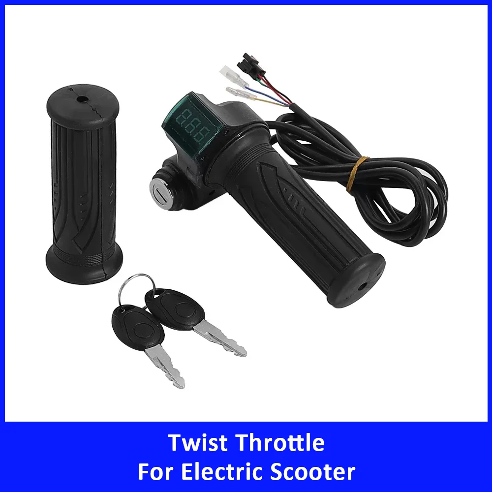 

24/36/48/60 В поворотная ручка дроссельной заслонки для электронного велосипеда, аксессуары для электрического скутера, светодиодный цифровой измеритель мощности, панель дисплея