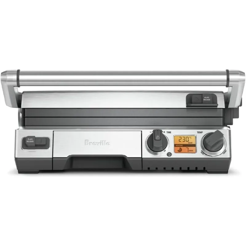 

Electric BBQ Grill, One Size, an electronic thermostat to quickly sense and control temperture, Brushed Stainless Steel