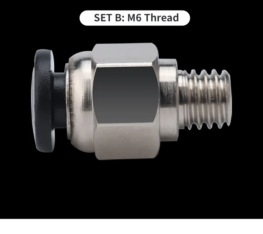 Trianglelab ® Pneumatischer Anschluss G1/8' / M6 für 3D-Drucker 4MM Bowden PTFE-Schlauch PC4 Kompatibel mit den Meisten 3D-DRUCKERN – Detail 7