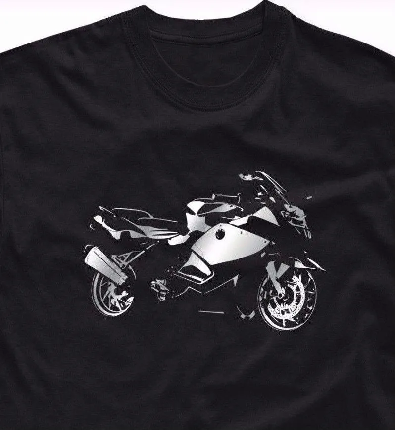 K1300S Moto Sport Motorcycle K1200S Fans Silver Printed T-Shirt 100% Cotton O-Neck Short Sleeve Casual Mens T-shirt Size S-3XL