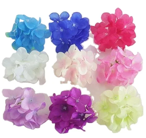 15Colors 11CM Artificial Small Hydrangea Decorative Silk Flower Head For DIY Wedding Hair Flower Home Decoration accessory props