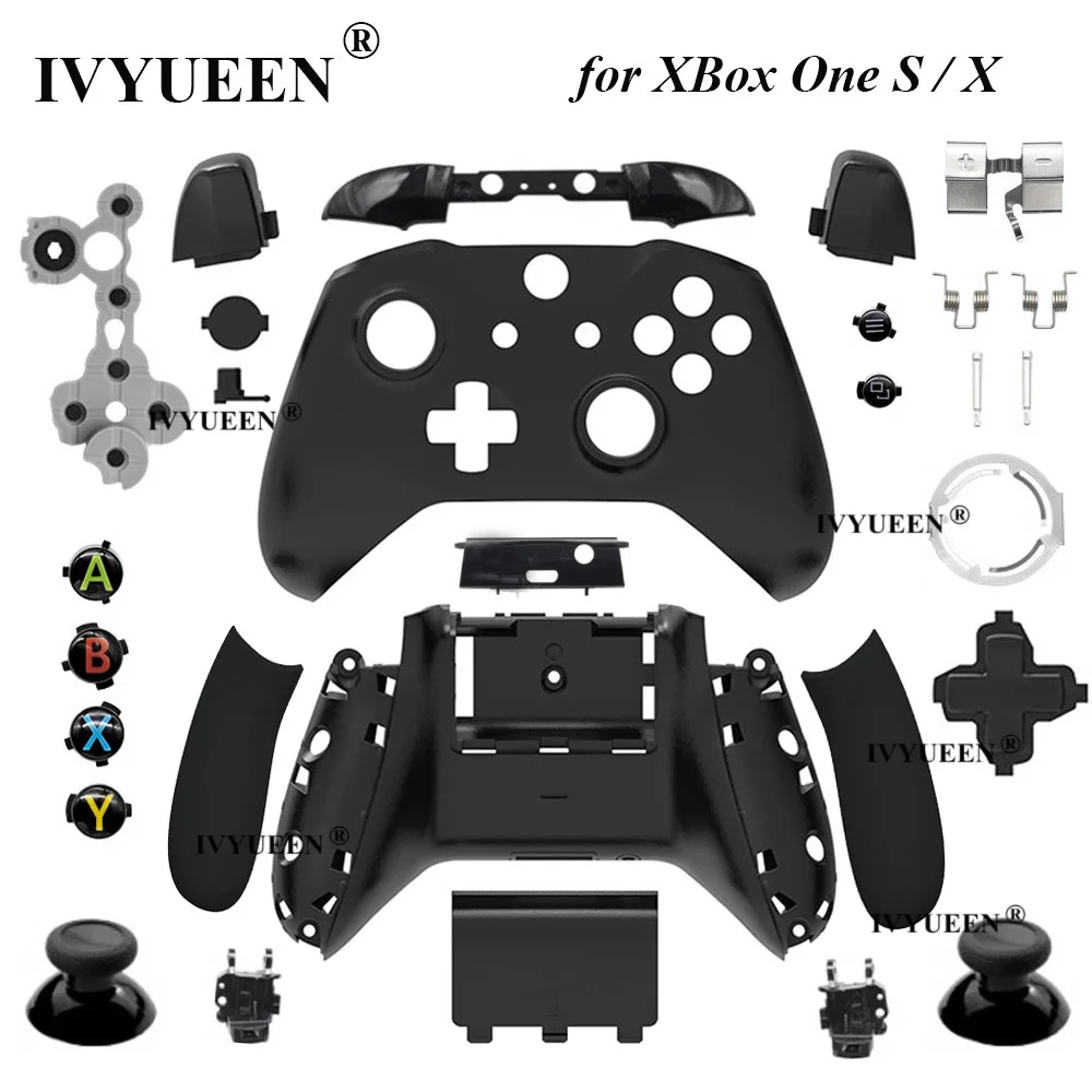 IVYUEEN Replacement Housing Shell for Xbox One X S Controller Case Faceplate Cover RB LB RT LT Trigger Button Mod Kit Model 1708