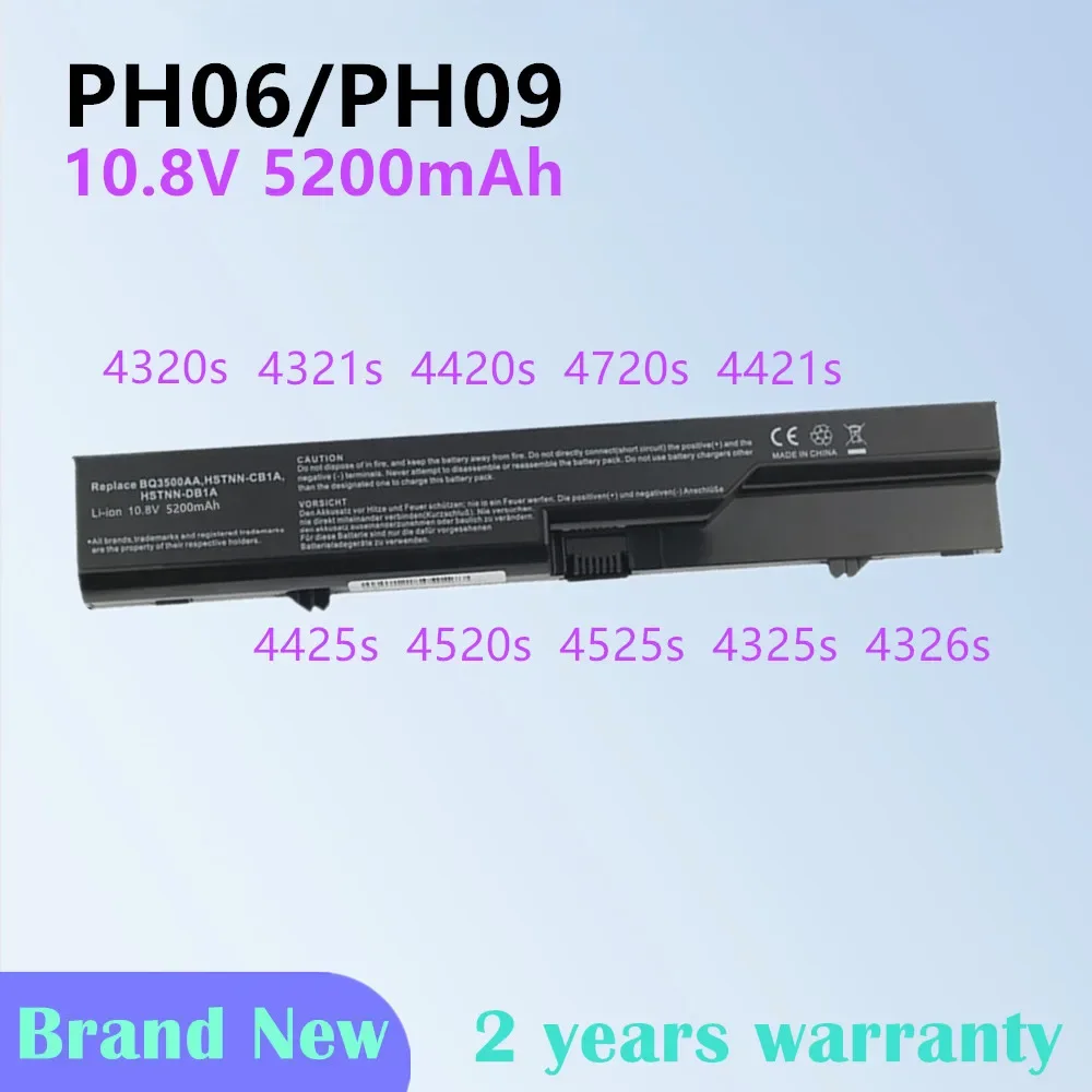 

Laptop Battery For HP 420 425 620 625 for ProBook 4520 4520s 4525s PH06 PH09 4321 4321s 4320 4320s 4320t 4325s HSTNN-UB1A