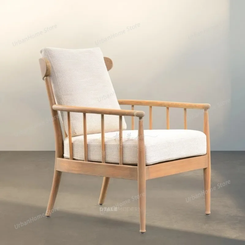

Simple Wooden Living Room Chairs Garden Nordic Modern Ergonomic Living Room Chairs Balcony Relax Poltrona Postmodern Furniture