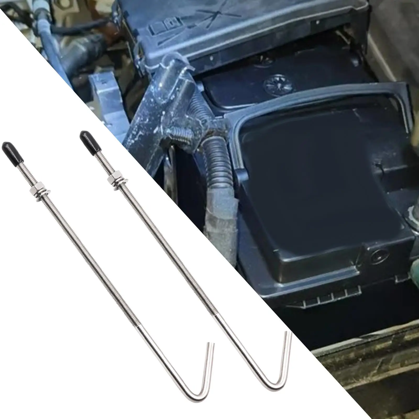 

Универсальный автомобильный держатель аккумулятора, регулируемый металлический удерживающий зажим, комплект кронштейнов, инструмент