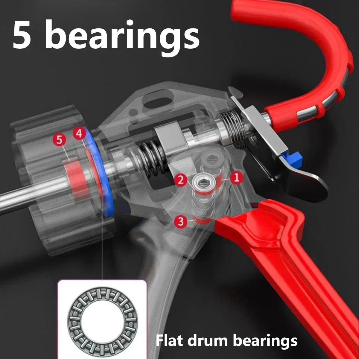 5 bearings, soft rubber, machine structural  labor-saving  cylinder installation , silicone dual-use nozzle