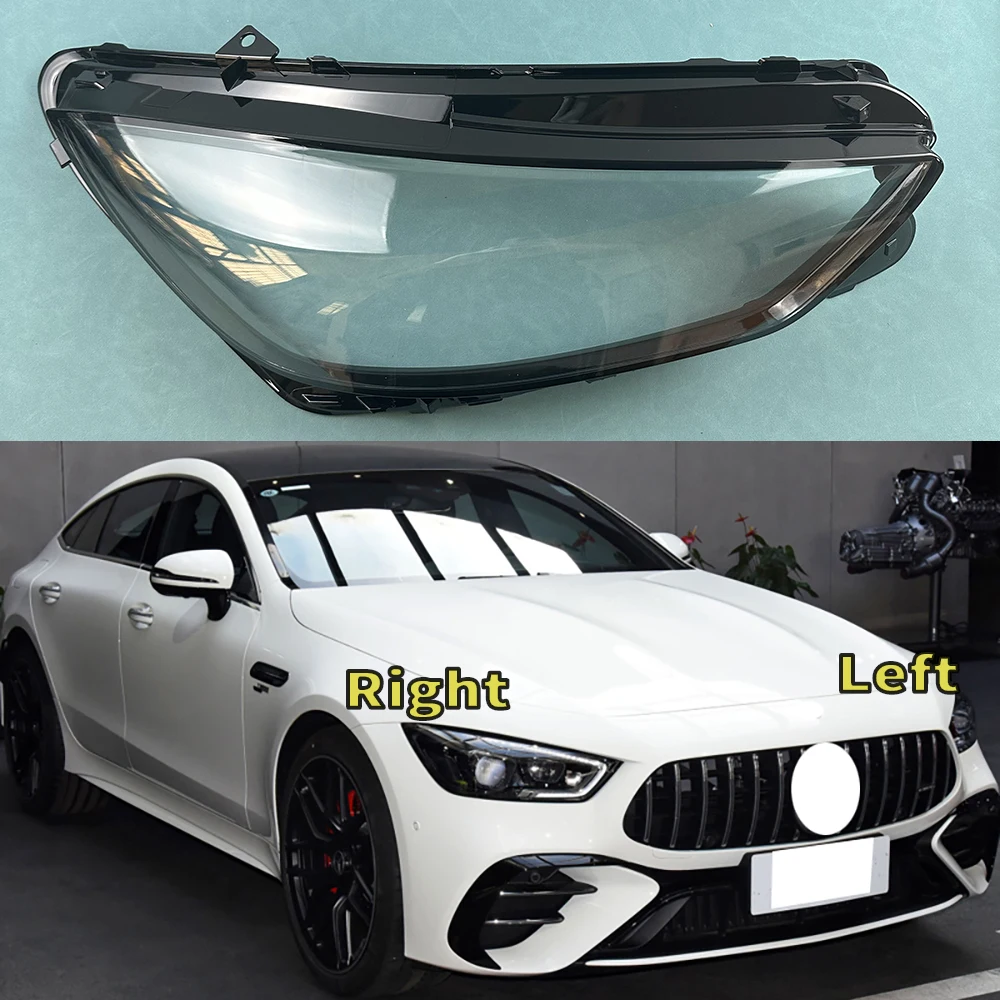 

For Benz AMG GT 50 53 63 S Coupe W290 2019-2022 Car Headlight Shell Transparent Lampshade Headlamp Cover Lens Plexiglass