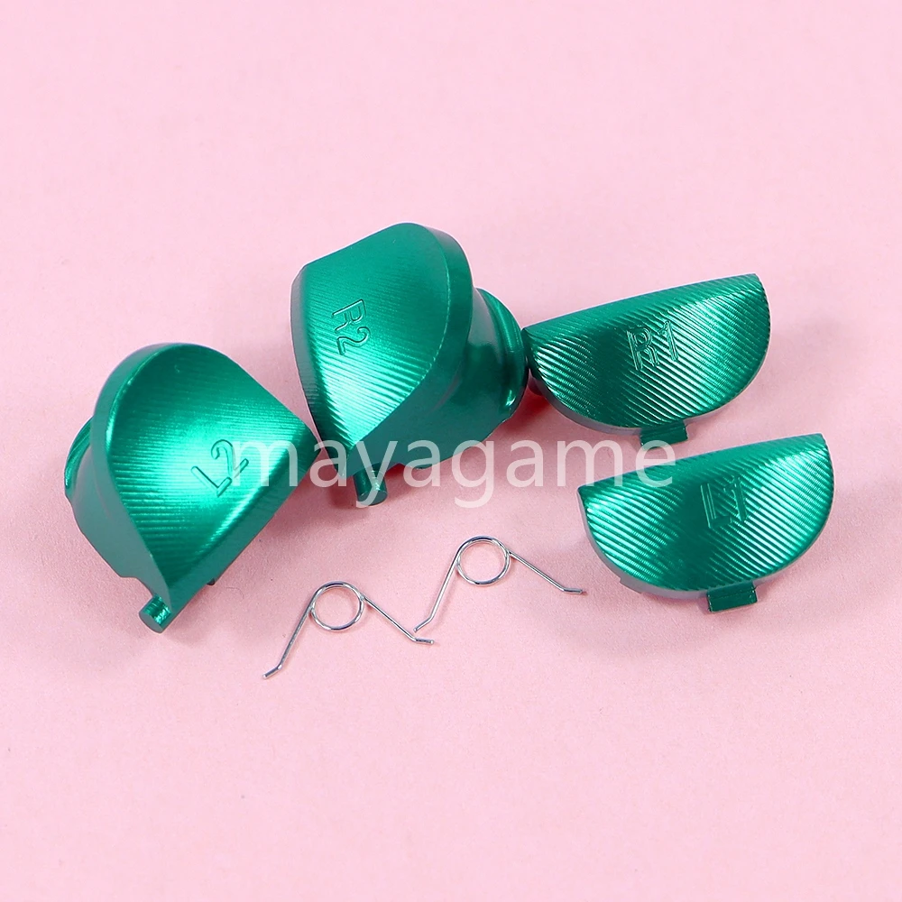 1 Juego de botones de Metal de repuesto R1 L1 R2 L2 disparadores 4 para PS4 JDS-010 JDS-001 accesorios de juego con 2 resortes