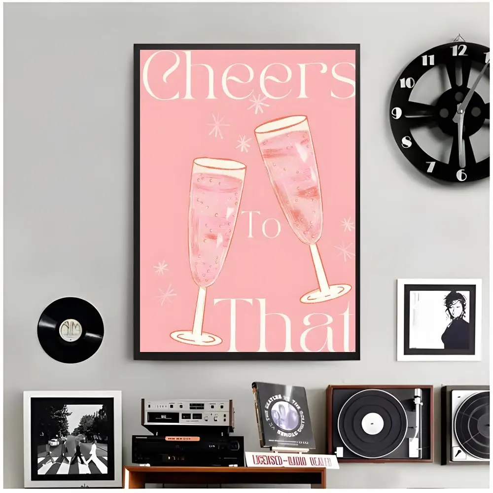 bar drink C-Cheers Poster Modern Wall Art Home Decor Living Room Decorative Print Unframed