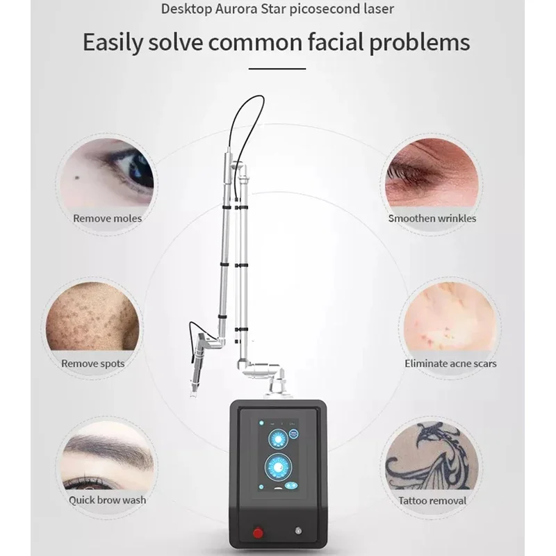

2023 Non-Invasive Acne Laser Pointer Tattoo Pecosecond Laser Machine