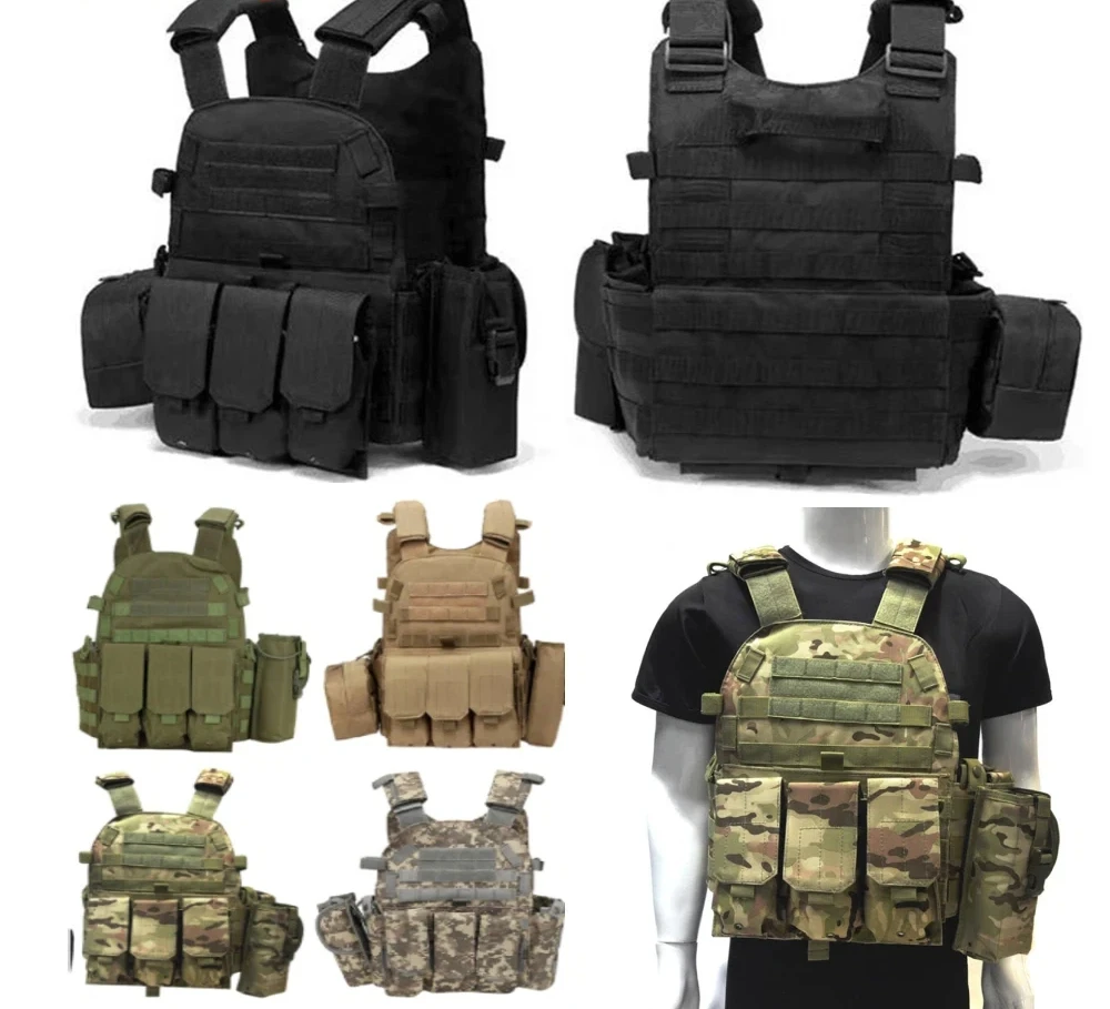 Nylon Tactical Vest Body Armor Hunting Carrier Airsoft Accessories Men Combat  Camo Military Army Vest Outdoor CS Hunting
