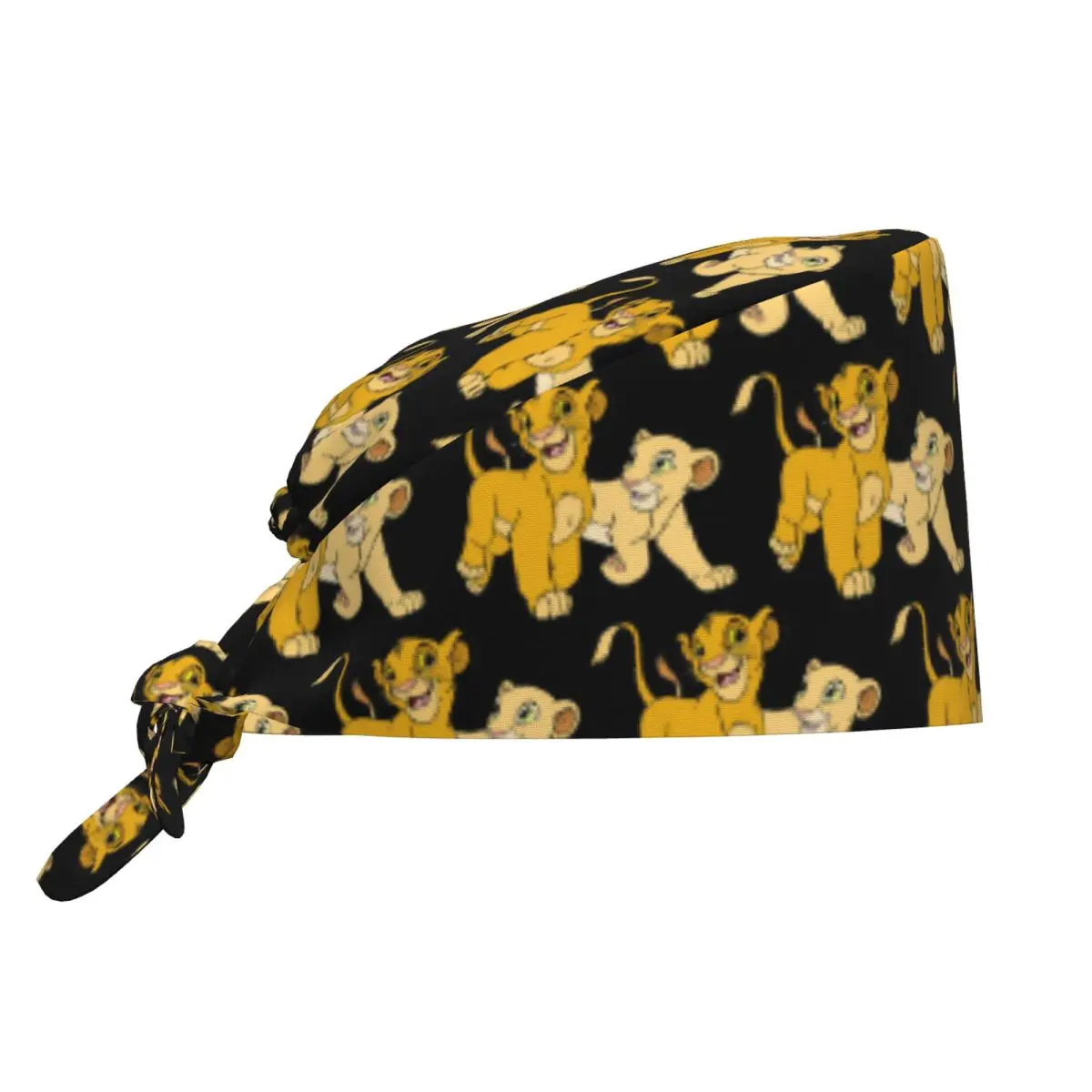 Gorro exfoliante de dibujos animados del Rey León Simba Nala, gorro quirúrgico clásico con control de dientes para hombres y mujeres, gorros de trabajo para enfermería y cuidado de mascotas
