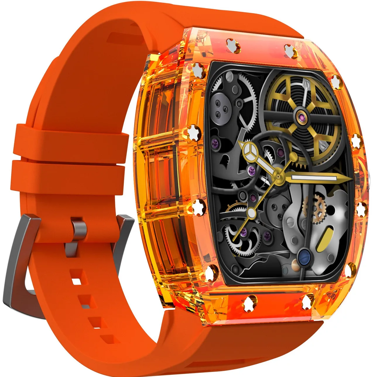 Impermeável Transparente Relógio Inteligente, Pulseira Esportiva, Freqüência Cardíaca do Sono, Sangue, Oxigênio, Rastreador De Fitness, NFC, Bluetooth, Relógio Smartwatch