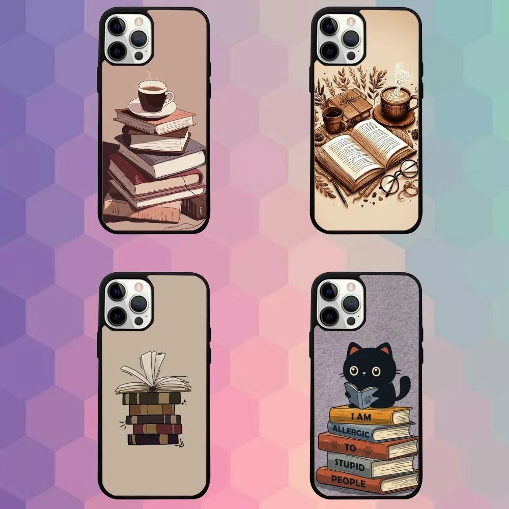 

Read Books illustration Phone Case For iPhone 16e,16,15,14,13,12,11,Plus,Pro,Max,Mini Magsafe Magnetic Wireless Charging