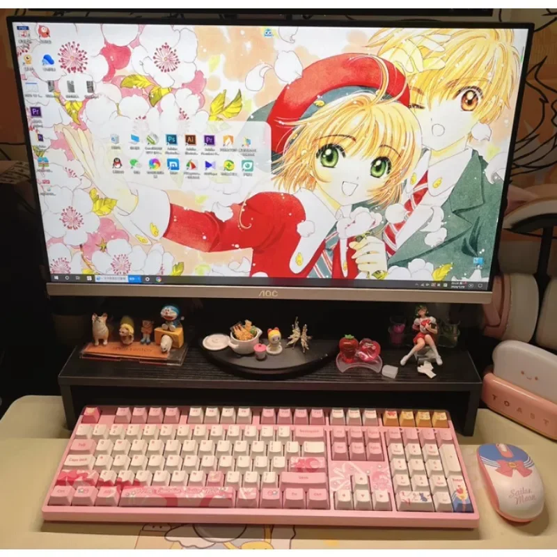 AKKO 3108RF/5087B Mechanical Keyboard Wired/wireless RGB 108/88key Full Bond No Punch Sailor Moon Pink Gaming Keyboard Girl Gift